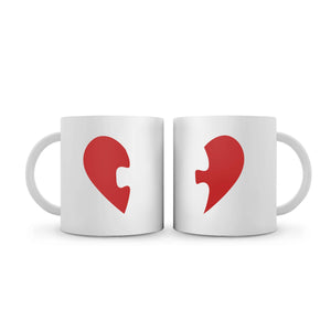 Puzzle Heart Mug Mug Clock Canvas