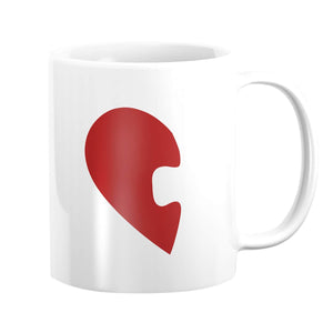 Puzzle Heart Mug Mug Clock Canvas