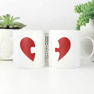 Puzzle Heart Mug Mug Clock Canvas