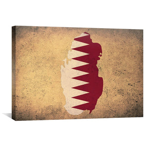 Qatar Canvas Art 45 x 30cm / Unframed Canvas Print Clock Canvas