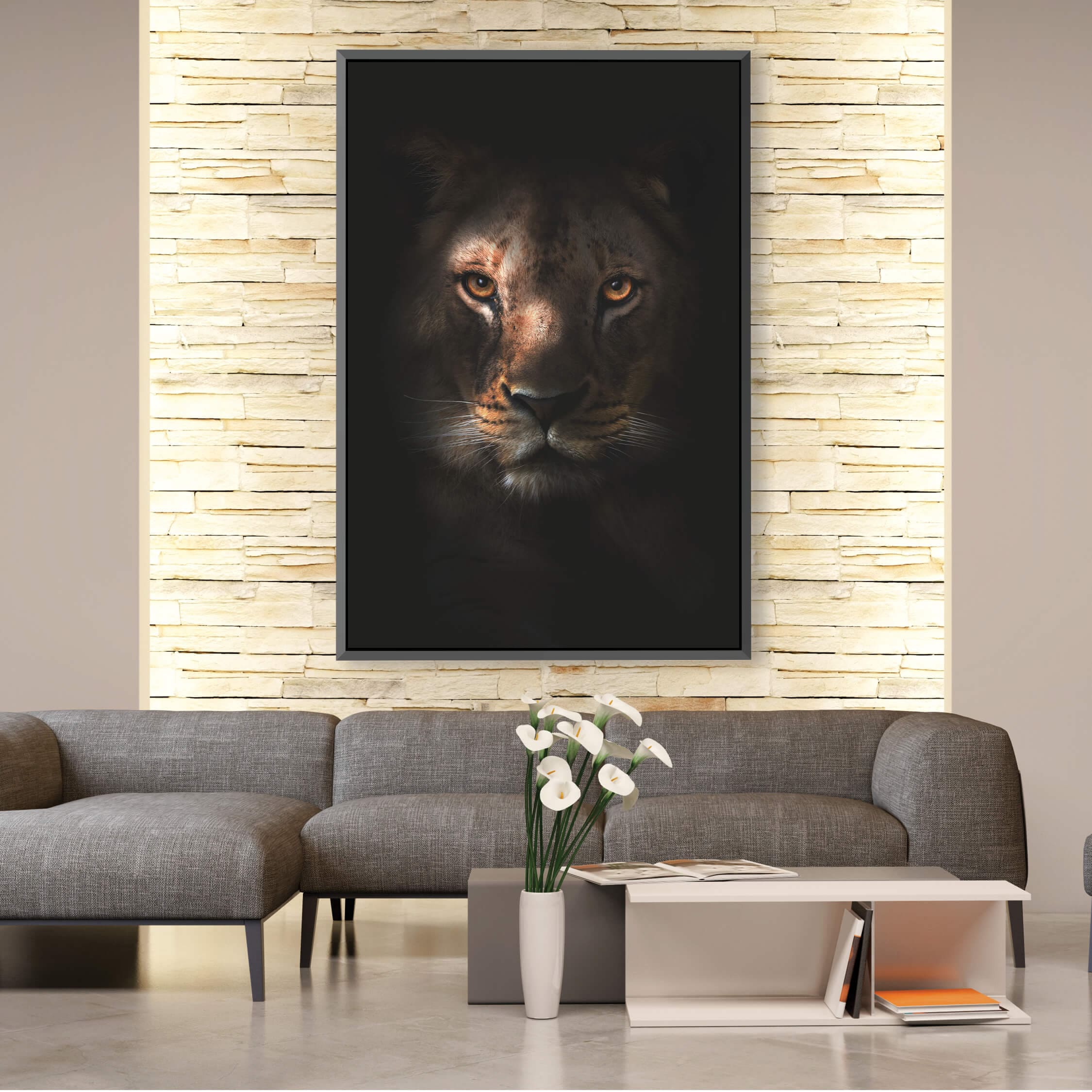 Queen of the Jungle Clock Canvas