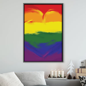 Rainbow Composition Canvas Art Clock Canvas