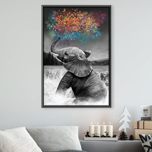 Rainbow Shower Canvas Art 30 x 45cm / Unframed Canvas Print Clock Canvas