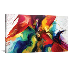 Rainbow Splash Canvas Art Clock Canvas