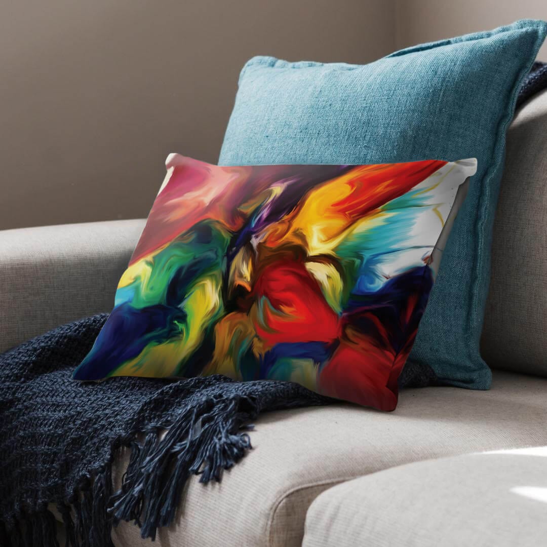 Rainbow Splash Cushion Cushion Cushion Landscape Clock Canvas