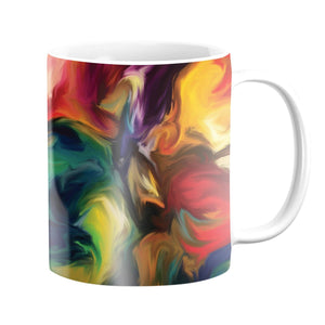 Rainbow Splash Mug Mug White Clock Canvas
