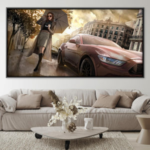 Rainy Drift Canvas Art Clock Canvas