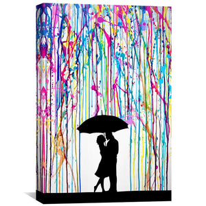 Rainy Paint Canvas Art Clock Canvas