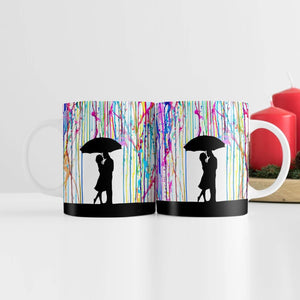 Rainy Paint Mug Mug White Clock Canvas