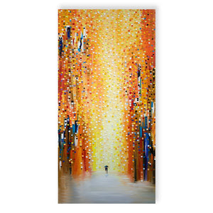 Rainy Sunset Together Canvas Art Clock Canvas