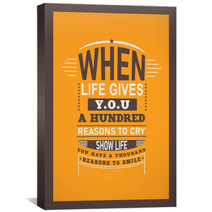 Reasons to Smile Canvas Art 30 x 45cm / Unframed Canvas Print Clock Canvas