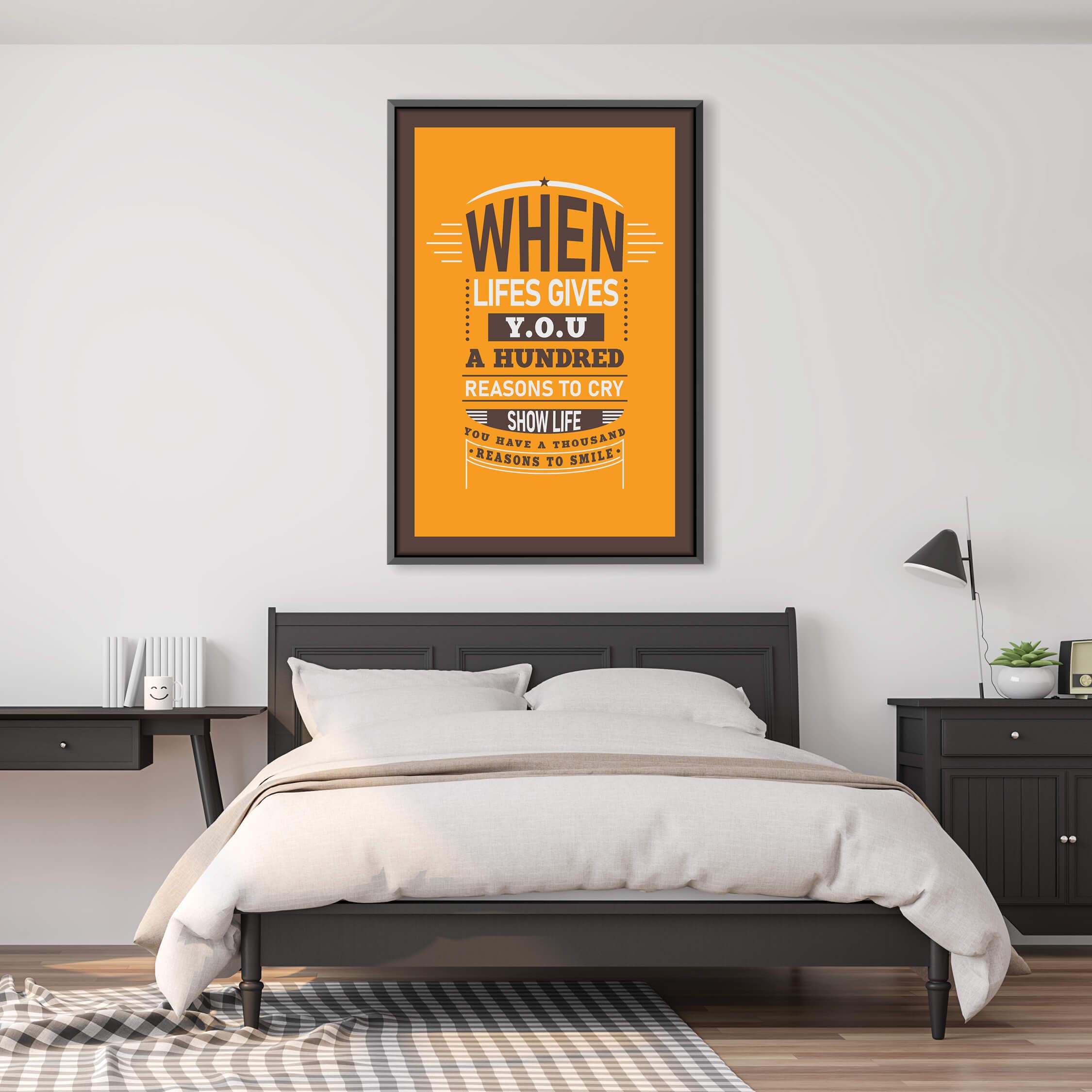 Reasons to Smile Clock Canvas