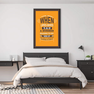 Reasons to Smile Clock Canvas