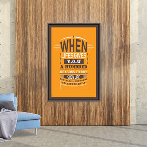 Reasons to Smile Clock Canvas