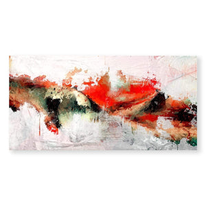 Red Curtain Canvas Art Clock Canvas