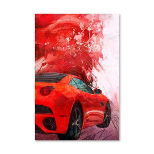 Red Speed Canvas Art Clock Canvas