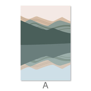 Reflective Landscape Canvas Art A / 30 x 45cm / Unframed Canvas Print Clock Canvas