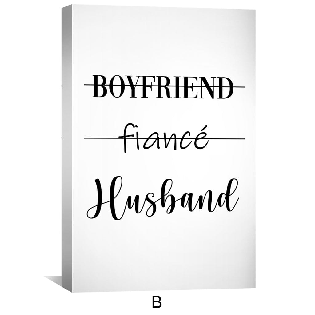 Relationship Status Canvas Art Clock Canvas