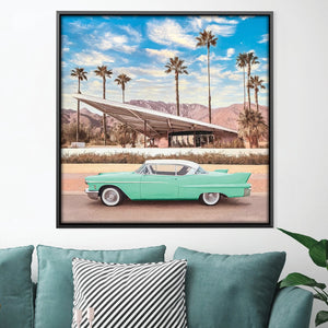 Retro California Canvas Art Clock Canvas