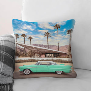 Retro California Cushion Cushion Cushion Square Clock Canvas