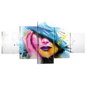 Revealing Beauty Canvas - 5 Panel Art Clock Canvas
