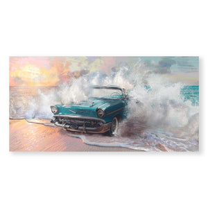 Ride the Wave Canvas Art Clock Canvas