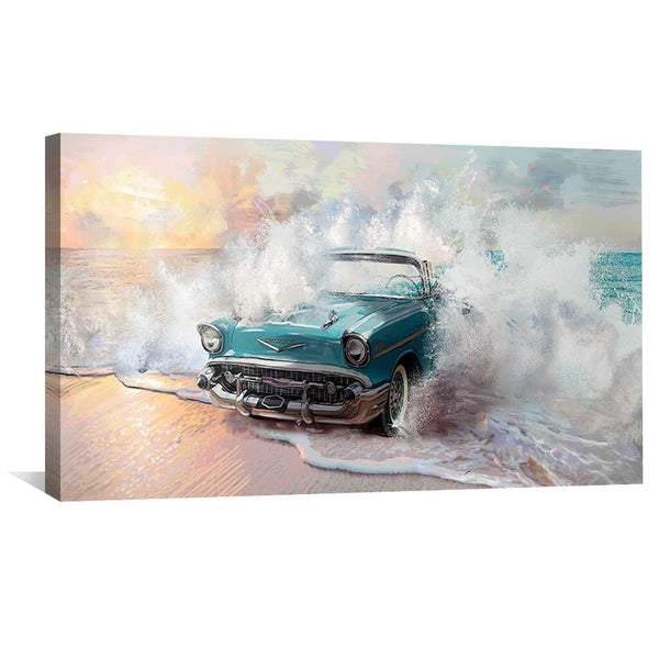 Ride the Wave Canvas Art 50 x 25cm / Unframed Canvas Print Clock Canvas