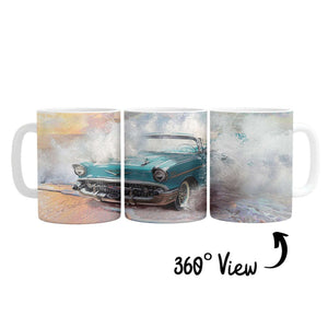 Ride the Wave Mug Mug White Clock Canvas