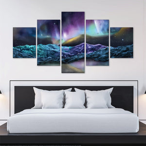 Rigid Lightscape Canvas - 5 Panel Art 5 Panel / Large / Standard Gallery Wrap Clock Canvas