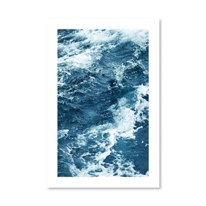 Rippled Ocean Print Art Clock Canvas
