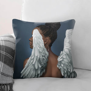 Rising Angels B Cushion Cushion Cushion Square Clock Canvas