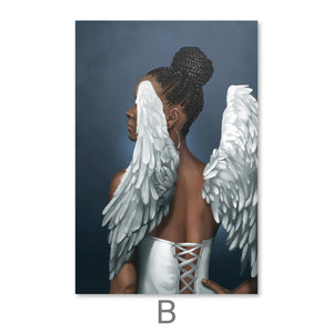 Rising Angels Canvas Art B / 40 x 60cm / Unframed Canvas Print Clock Canvas