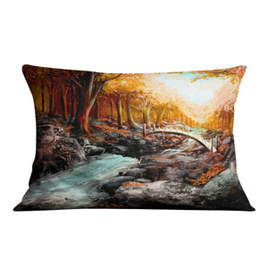 River Crossing Cushion Cushion 48 x 33cm Clock Canvas