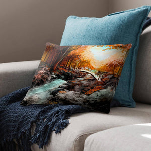 River Crossing Cushion Cushion Cushion Landscape Clock Canvas