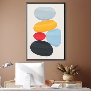 Rocks in Balance Canvas Art Clock Canvas