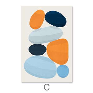 Rocks in Balance-Set Canvas Art C / 30 x 45cm / Unframed Canvas Print Clock Canvas