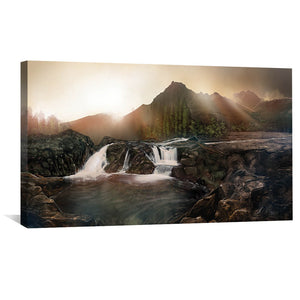 Rocky Hills Canvas Art 50 x 25cm / Unframed Canvas Print Clock Canvas