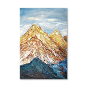 Rocky Terrains Oil Painting Oil Clock Canvas