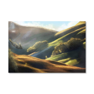 Rolling Hills Canvas Art Clock Canvas