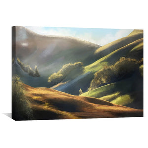 Rolling Hills Canvas Art 45 x 30cm / Unframed Canvas Print Clock Canvas