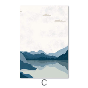 Rolling Mountains Canvas Art C / 40 x 60cm / Unframed Canvas Print Clock Canvas