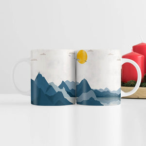 Rolling Mountains Mug Mug White Clock Canvas