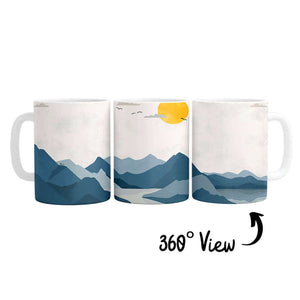 Rolling Mountains Mug Mug White Clock Canvas