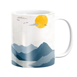 Rolling Mountains Mug Mug White Clock Canvas