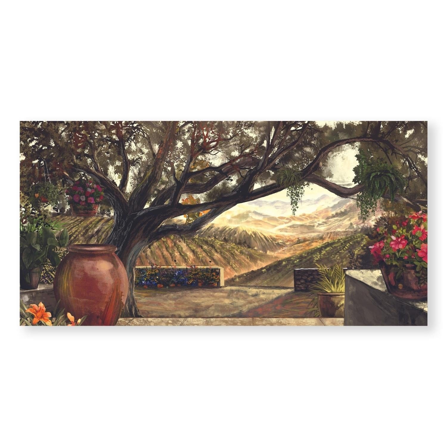 Rolling Tranquility Canvas Art Clock Canvas