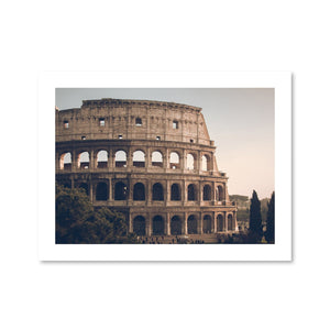 Roman Colosseum Print Art Clock Canvas