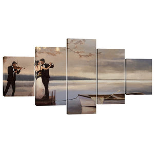 Romancing Dock Canvas - 5 Panel Art 5 Panel / Large / Standard Gallery Wrap Clock Canvas