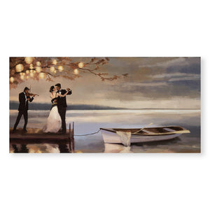 Romancing Dock Canvas Art Clock Canvas