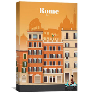 Rome Canvas - Studio 324 Art 30 x 45cm / Unframed Canvas Print Clock Canvas