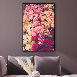 Rose Bouquet Canvas Art Clock Canvas